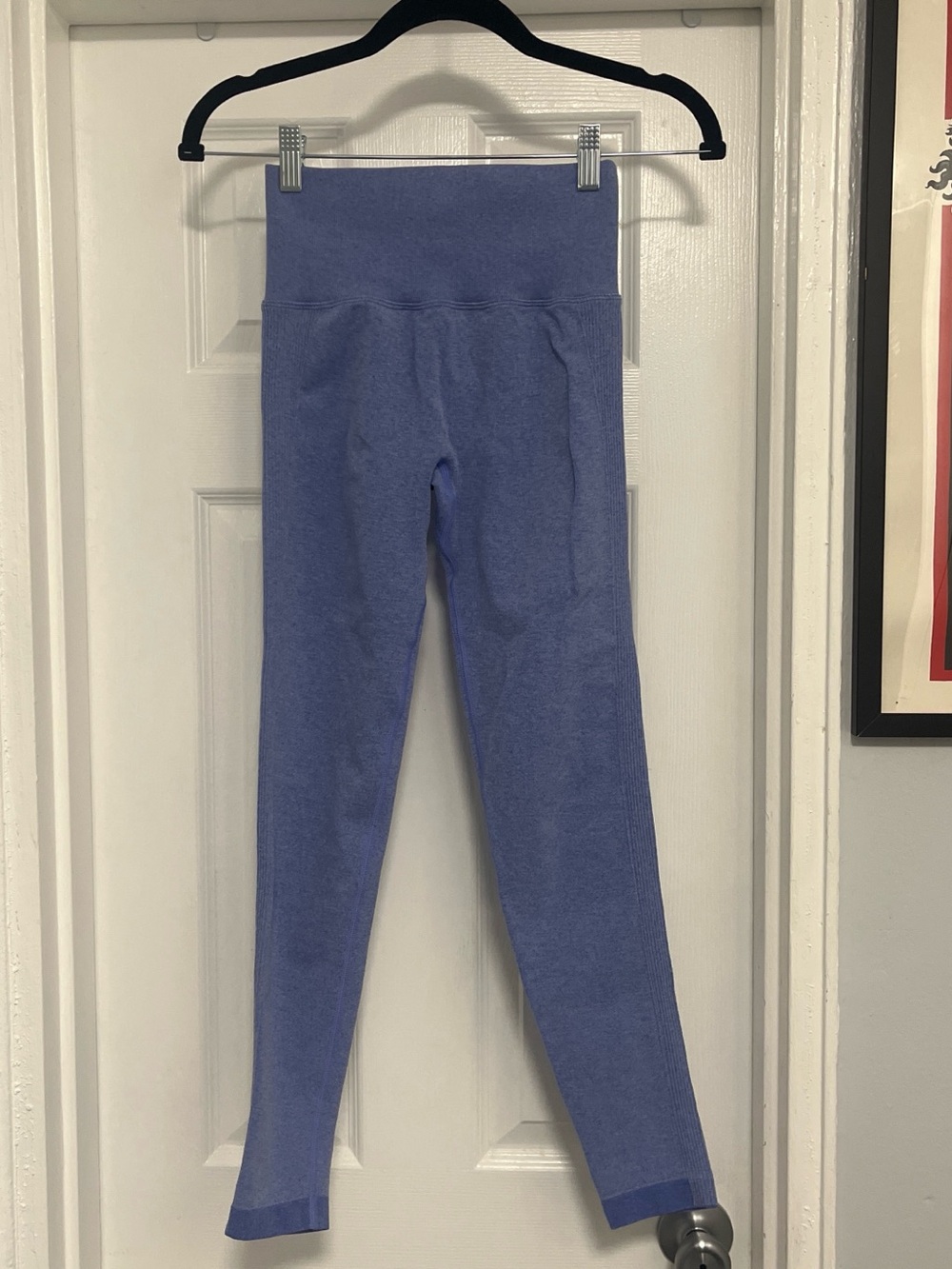 Women’s High-Waist Butt Lifting Stretch Leggings in Periwinkle Blue